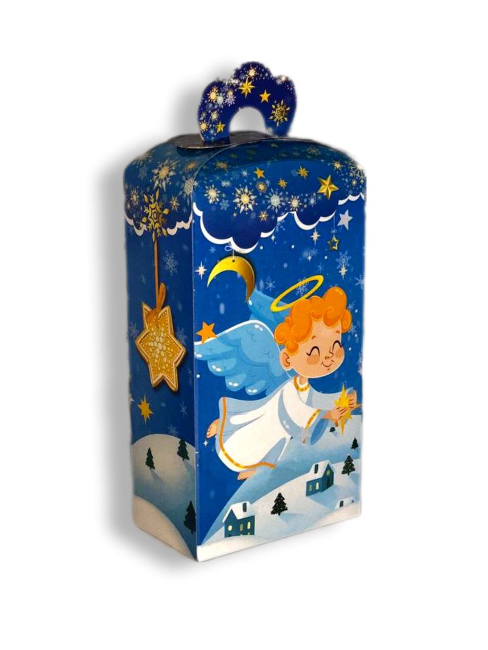 Солодкий новорічний подарунок «Ангелик» №3 (500 г), картонне упакування BRAVO